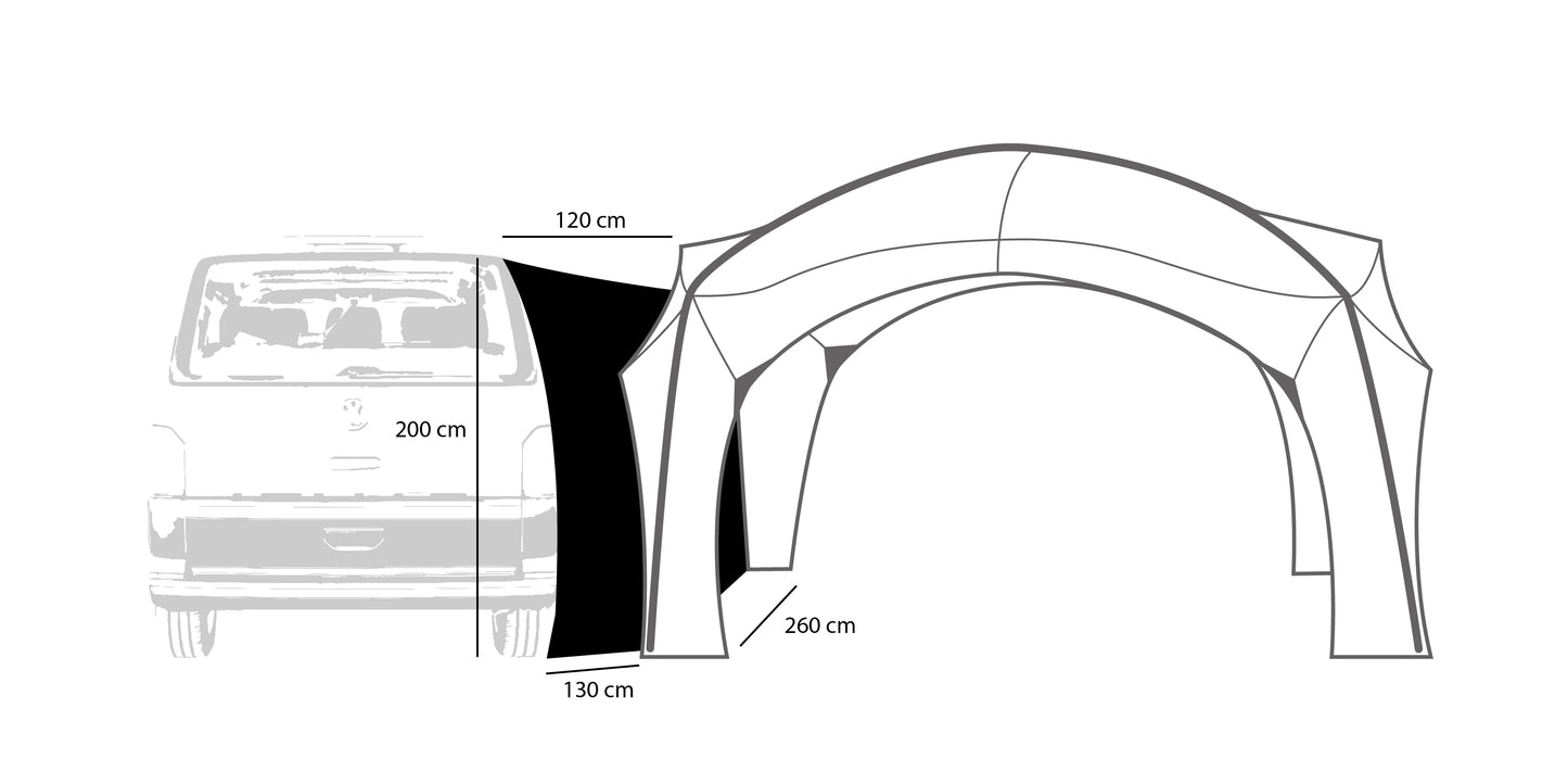 Bus tent Aerobase 3 Pro + Connection Tunnel